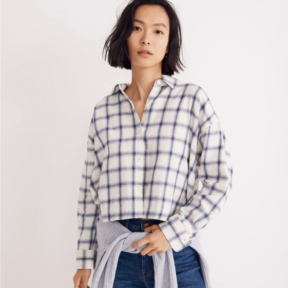 MADEWELL Plaid Button-Up Shirt SIZE L - Picture 3 of 11